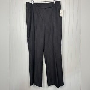 NWT Tahari Arthur S. Levine Pink Zen Charcoal Gray Womens Trouser Dress Pants 16